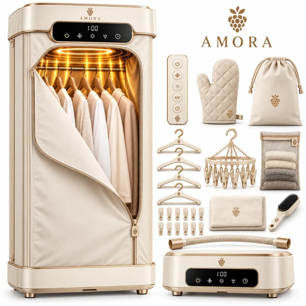 Secador de roupa portátil Amora eléctrico