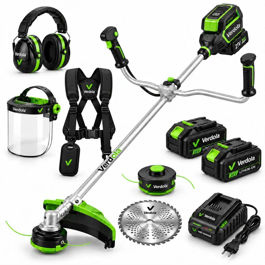 Verdola™ tagliaerba a batteria 20V con cintura ergonomica e doppia batteria